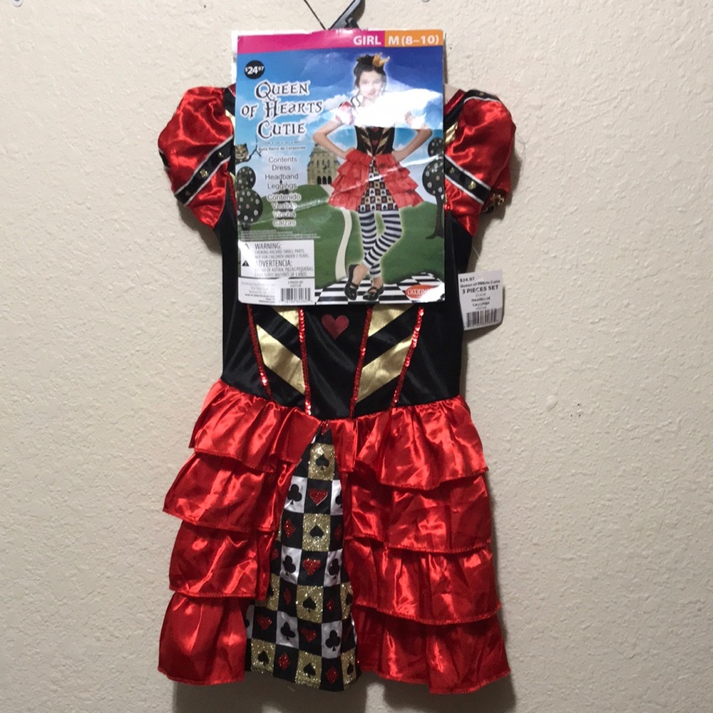 Good mark Queen of Hearts Cutie Costume for Kids. New In Package. Girl M (8-10).